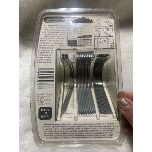 The Monkey Hook Picture Hanging Kit 30pc Home & Office Pack As Seen On TV Made I - Picture 3 of 3